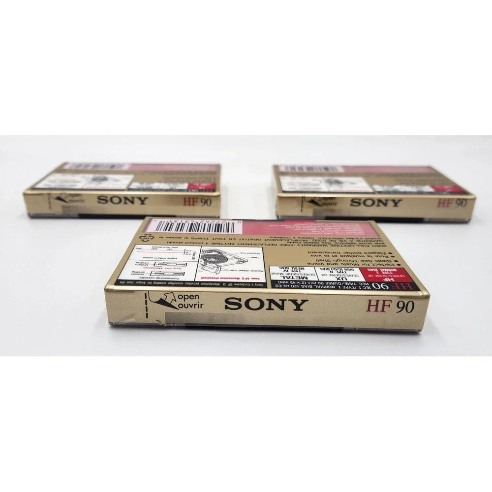 Sony Audio Cassettes - 90 min - Type 1‎ - HiFi Recording - 3 Pack